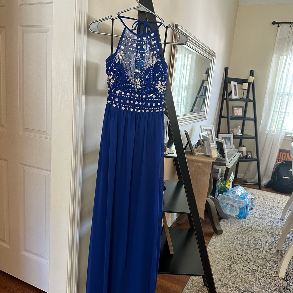 Royal blue long dress